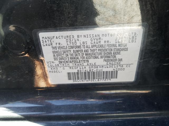 Photo 9 VIN: 3N1CN7AP2EL877279 - NISSAN VERSA 