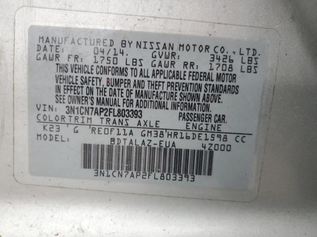 Photo 11 VIN: 3N1CN7AP2FL803393 - NISSAN VERSA 