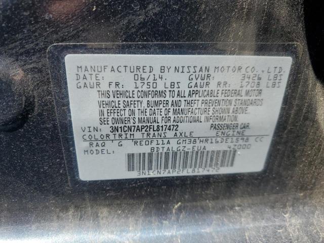 Photo 11 VIN: 3N1CN7AP2FL817472 - NISSAN VERSA 