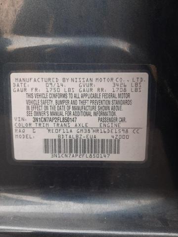 Photo 9 VIN: 3N1CN7AP2FL850147 - NISSAN VERSA S 