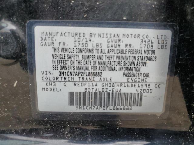 Photo 12 VIN: 3N1CN7AP2FL866882 - NISSAN VERSA 