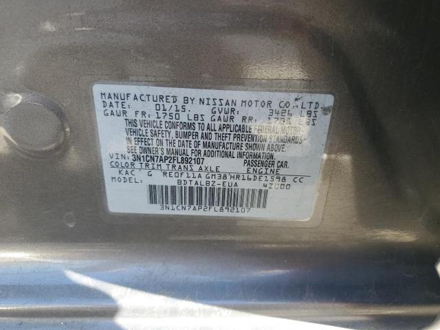 Photo 11 VIN: 3N1CN7AP2FL892107 - NISSAN VERSA S 