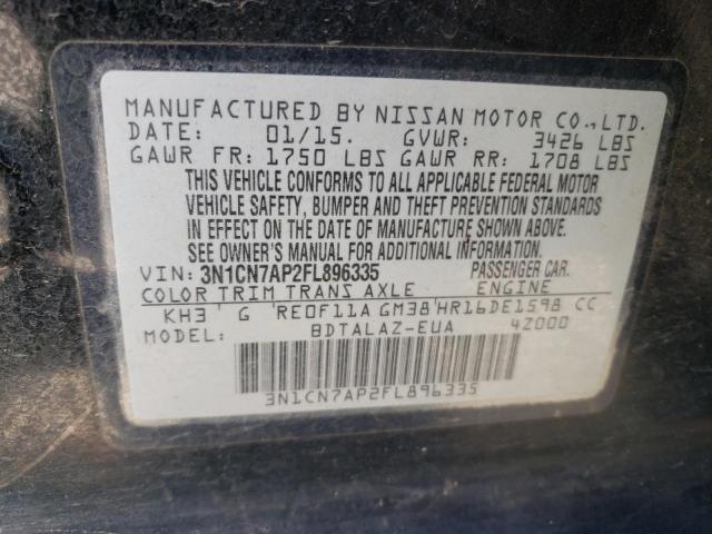 Photo 11 VIN: 3N1CN7AP2FL896335 - NISSAN VERSA S 