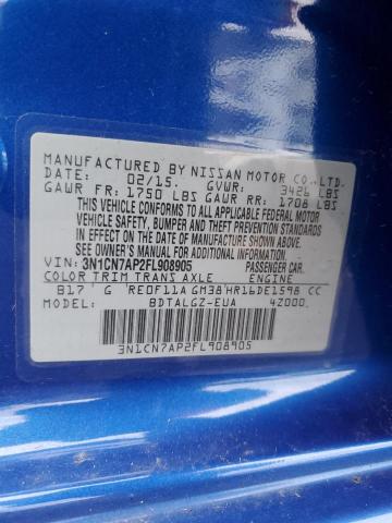 Photo 11 VIN: 3N1CN7AP2FL908905 - NISSAN VERSA 