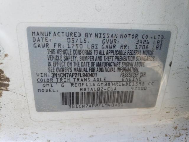 Photo 12 VIN: 3N1CN7AP2FL940401 - NISSAN VERSA 