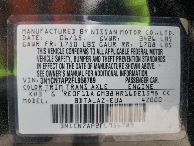 Photo 11 VIN: 3N1CN7AP2FL956789 - NISSAN VERSA 