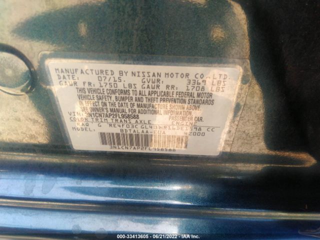 Photo 8 VIN: 3N1CN7AP2FL958588 - NISSAN VERSA 