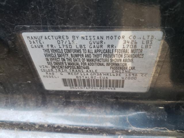 Photo 9 VIN: 3N1CN7AP2GL807445 - NISSAN VERSA S 