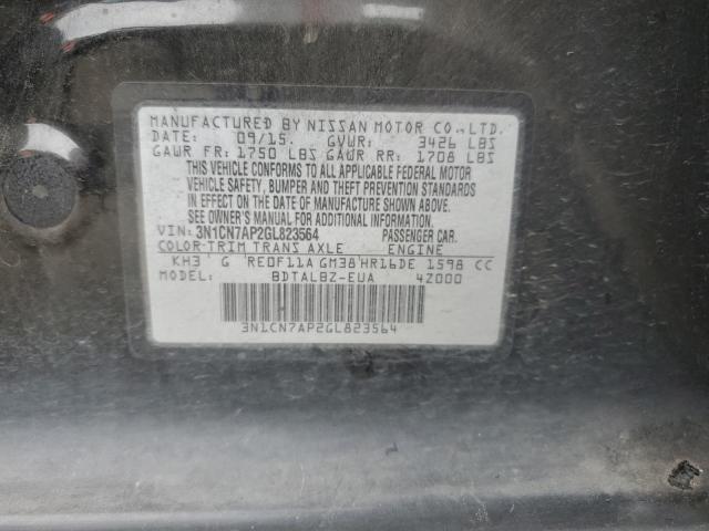 Photo 11 VIN: 3N1CN7AP2GL823564 - NISSAN VERSA 