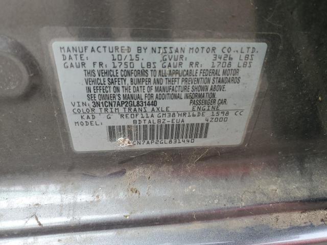 Photo 11 VIN: 3N1CN7AP2GL831440 - NISSAN VERSA 