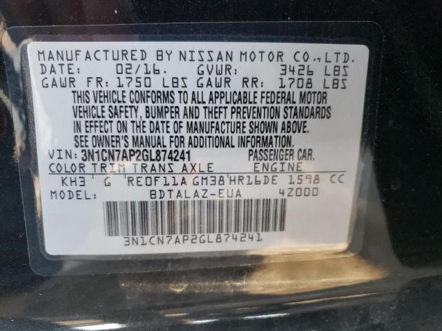 Photo 11 VIN: 3N1CN7AP2GL874241 - NISSAN VERSA S 