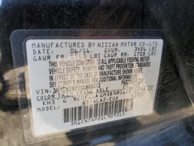 Photo 11 VIN: 3N1CN7AP2GL909313 - NISSAN VERSA S 