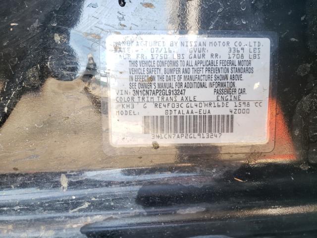 Photo 9 VIN: 3N1CN7AP2GL913247 - NISSAN VERSA S 