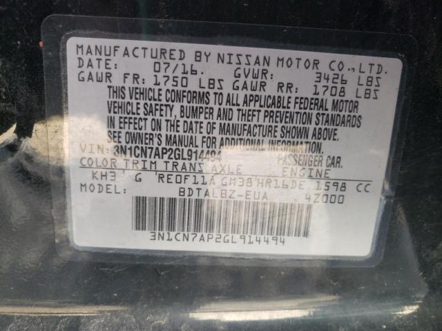 Photo 11 VIN: 3N1CN7AP2GL914494 - NISSAN VERSA S 