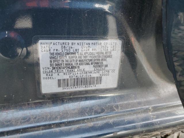 Photo 12 VIN: 3N1CN7AP2HL805678 - NISSAN VERSA S 