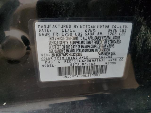 Photo 11 VIN: 3N1CN7AP2HL829303 - NISSAN VERSA S 