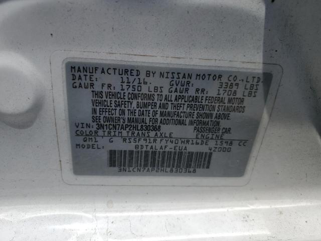 Photo 11 VIN: 3N1CN7AP2HL830368 - NISSAN VERSA 