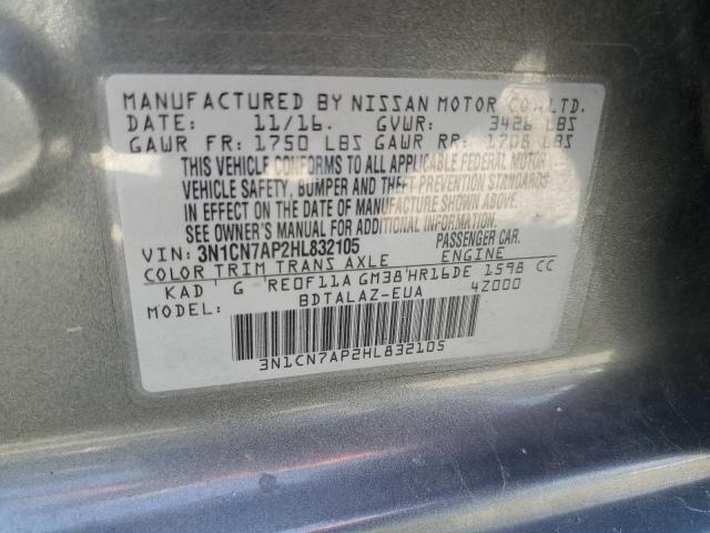 Photo 11 VIN: 3N1CN7AP2HL832105 - NISSAN VERSA 