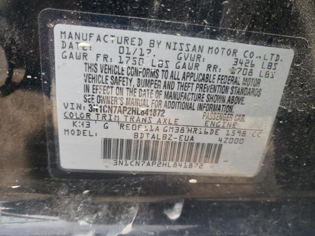 Photo 11 VIN: 3N1CN7AP2HL841872 - NISSAN VERSA 