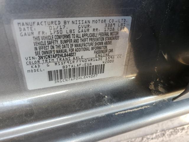 Photo 11 VIN: 3N1CN7AP2HL844027 - NISSAN VERSA S 