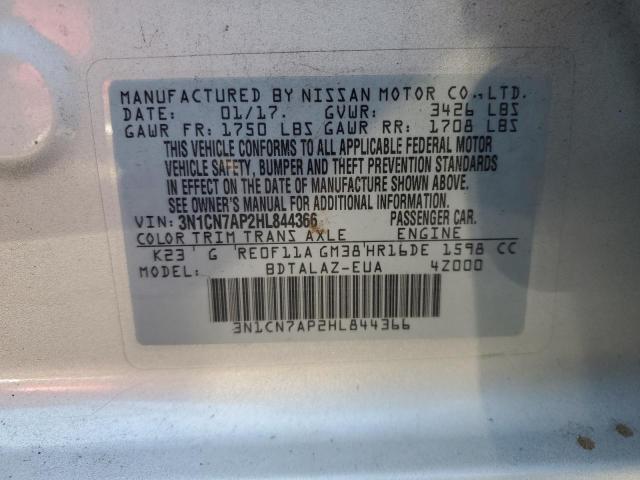 Photo 13 VIN: 3N1CN7AP2HL844366 - NISSAN VERSA S 