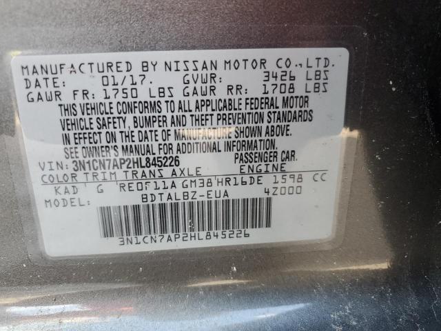 Photo 11 VIN: 3N1CN7AP2HL845226 - NISSAN VERSA 