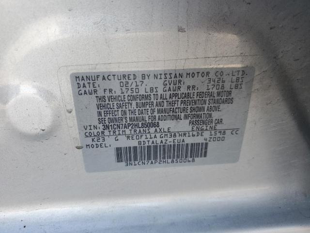 Photo 11 VIN: 3N1CN7AP2HL850068 - NISSAN VERSA S 