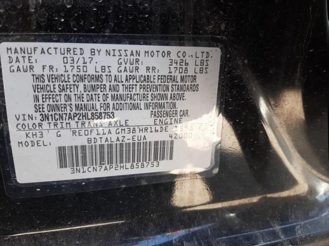 Photo 9 VIN: 3N1CN7AP2HL858753 - NISSAN VERSA S 