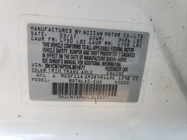 Photo 11 VIN: 3N1CN7AP2HL861877 - NISSAN VERSA 