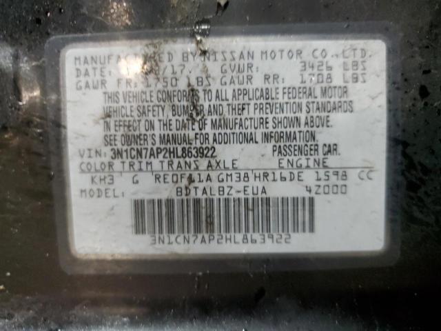 Photo 11 VIN: 3N1CN7AP2HL863922 - NISSAN VERSA S 