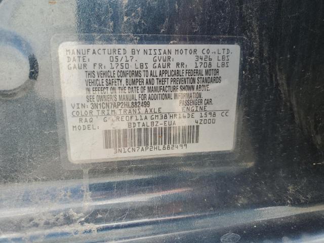 Photo 11 VIN: 3N1CN7AP2HL882499 - NISSAN VERSA S 