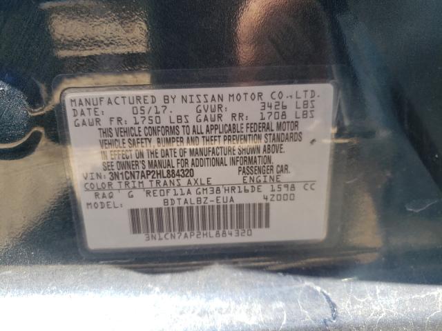 Photo 9 VIN: 3N1CN7AP2HL884320 - NISSAN VERSA S 