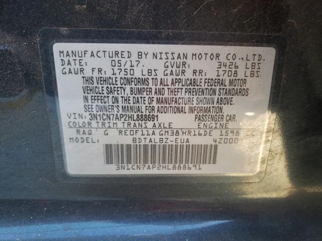 Photo 9 VIN: 3N1CN7AP2HL888691 - NISSAN VERSA S 