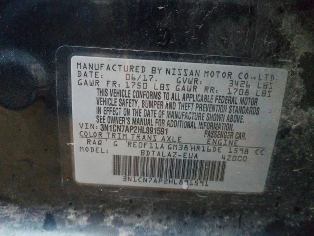 Photo 9 VIN: 3N1CN7AP2HL891591 - NISSAN VERSA S 