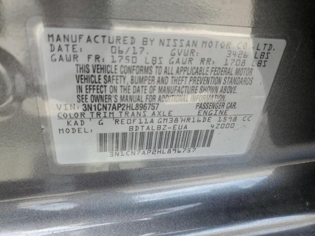 Photo 11 VIN: 3N1CN7AP2HL896757 - NISSAN VERSA S 