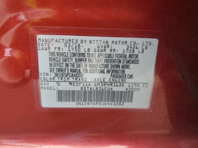 Photo 11 VIN: 3N1CN7AP2JK443282 - NISSAN VERSA S 