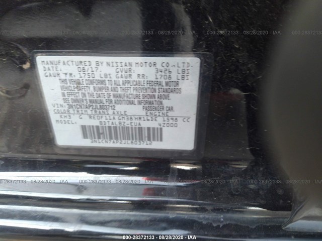 Photo 8 VIN: 3N1CN7AP2JL803712 - NISSAN VERSA SEDAN 