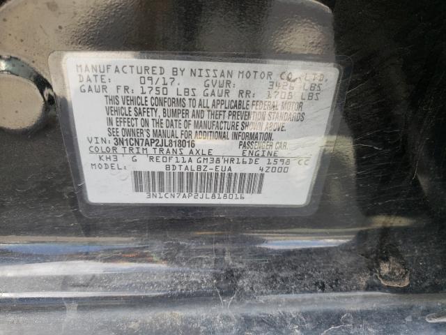 Photo 9 VIN: 3N1CN7AP2JL818016 - NISSAN VERSA S 