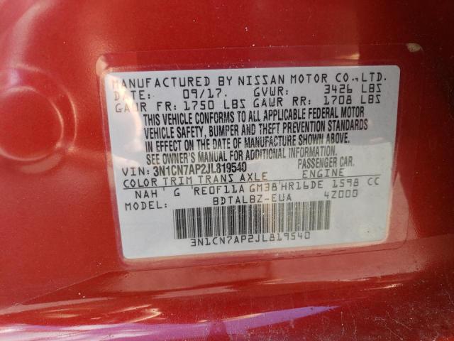 Photo 11 VIN: 3N1CN7AP2JL819540 - NISSAN VERSA 