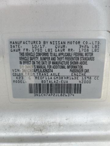 Photo 12 VIN: 3N1CN7AP2JL826374 - NISSAN VERSA 