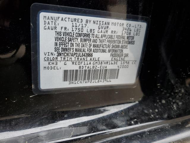 Photo 11 VIN: 3N1CN7AP2JL843966 - NISSAN VERSA S 