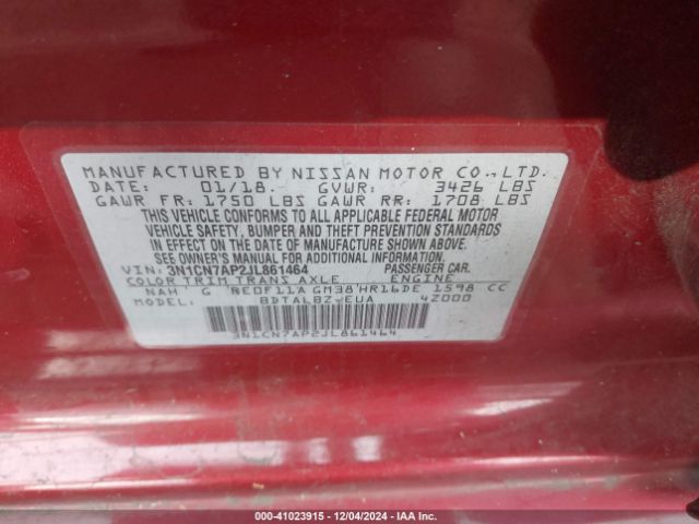 Photo 8 VIN: 3N1CN7AP2JL861464 - NISSAN VERSA 