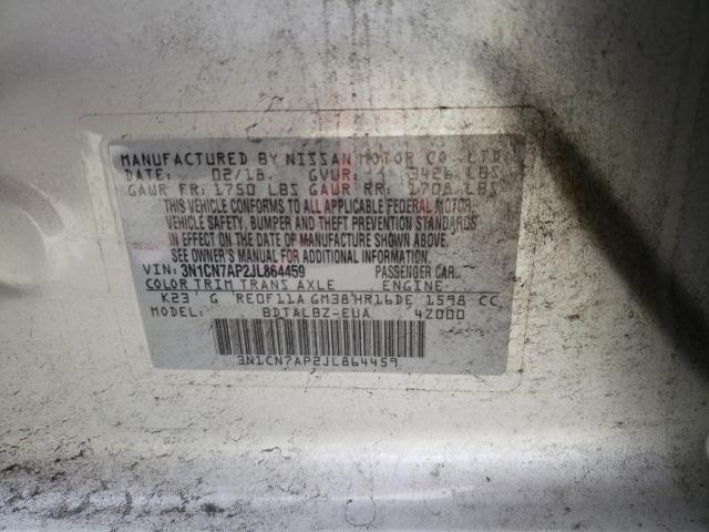 Photo 11 VIN: 3N1CN7AP2JL864459 - NISSAN VERSA S 