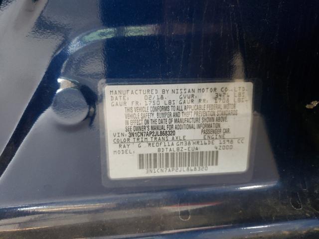 Photo 9 VIN: 3N1CN7AP2JL868320 - NISSAN VERSA SEDAN 