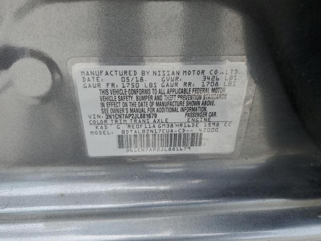 Photo 11 VIN: 3N1CN7AP2JL881679 - NISSAN VERSA 