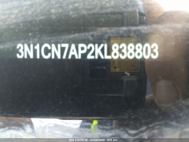 Photo 8 VIN: 3N1CN7AP2KL838803 - NISSAN VERSA SEDAN 