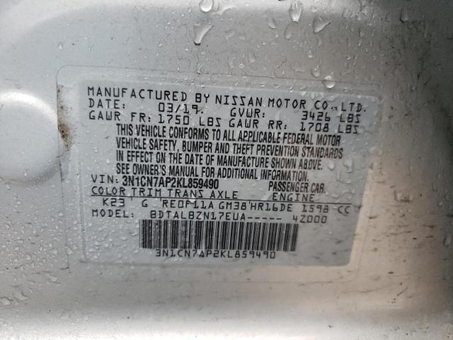 Photo 12 VIN: 3N1CN7AP2KL859490 - NISSAN VERSA S 