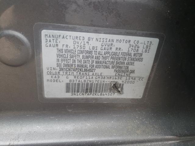 Photo 9 VIN: 3N1CN7AP2KL864527 - NISSAN VERSA S 