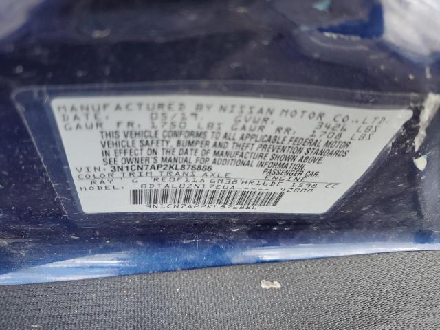 Photo 11 VIN: 3N1CN7AP2KL876886 - NISSAN VERSA S 