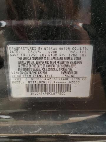 Photo 11 VIN: 3N1CN7AP2KL877200 - NISSAN VERSA S 